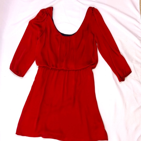 Satin Red Dress - Picture 1 of 2